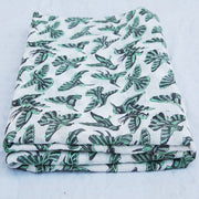 Handmade Flying Bird Printed Running Cotton Voile Fabrics - CraftJaipur